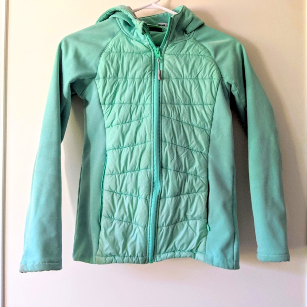 Girl's fall hooded jacket
